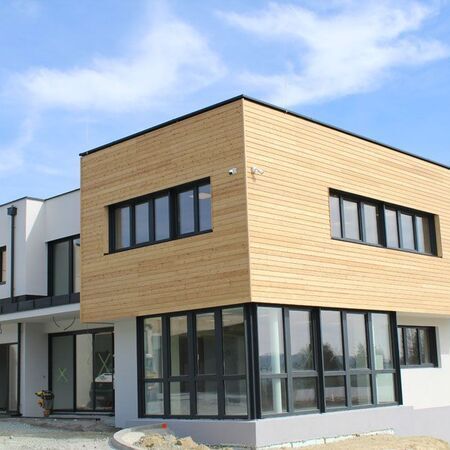 Lärchenfassade Umweltservice Stelle